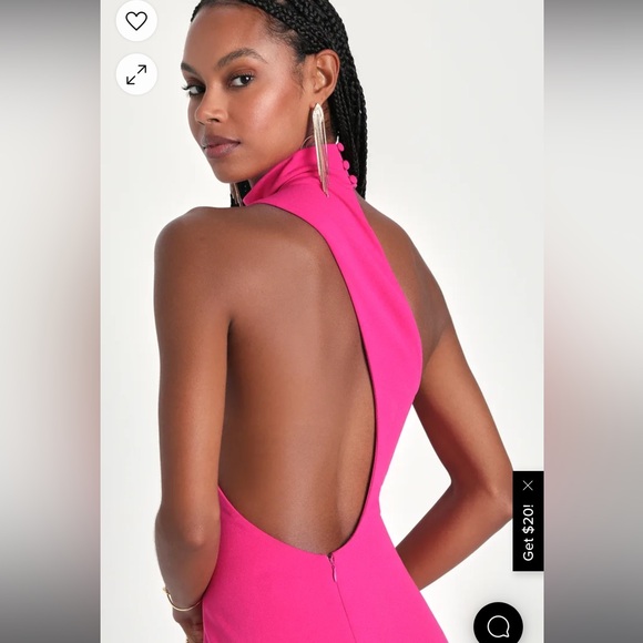 Pink lulus gown - Picture 4 of 5